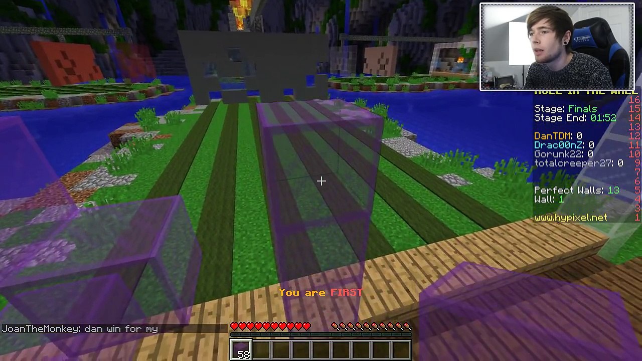 The Diamond Minecart | DanTDM: Minigame - HOLE IN THE WALL SPOOKY EDITION! Dan TDM