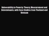 Vulnerability to Poverty: Theory Measurement and Determinants with Case Studies from Thailand