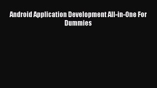 Android Application Development All-in-One For Dummies  Free Books