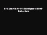 Real Analysis: Modern Techniques and Their Applications  Free Books
