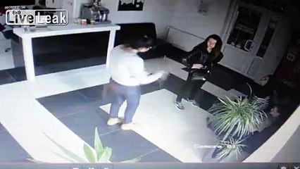 Suspected thief assaulted in Lviv hostel caught by security Cams