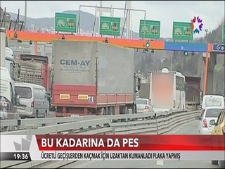 HGS Parası ödememek için uzaktan kumandalı plaka yapmış
