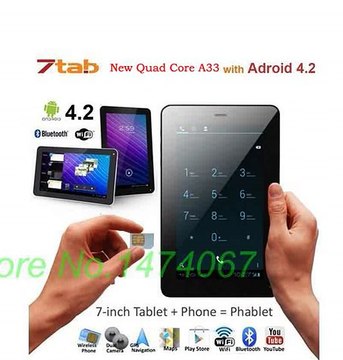 7inch Tablet Android Tablet Build in SIM Phone Call Quad Core+allwinner A33+Android 4.2+WIFI+Dual Camera Flash Lighting-in Tablet PCs from Computer