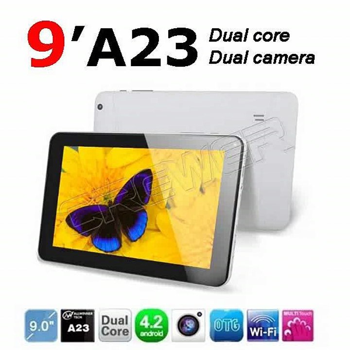 9 inch Allwinner A23 1.5GHz Dual Core tablet pc Android 4.2  Camera 512MB 8GB Capacitive Screen gift screen protector-in Tablet PCs from Computer