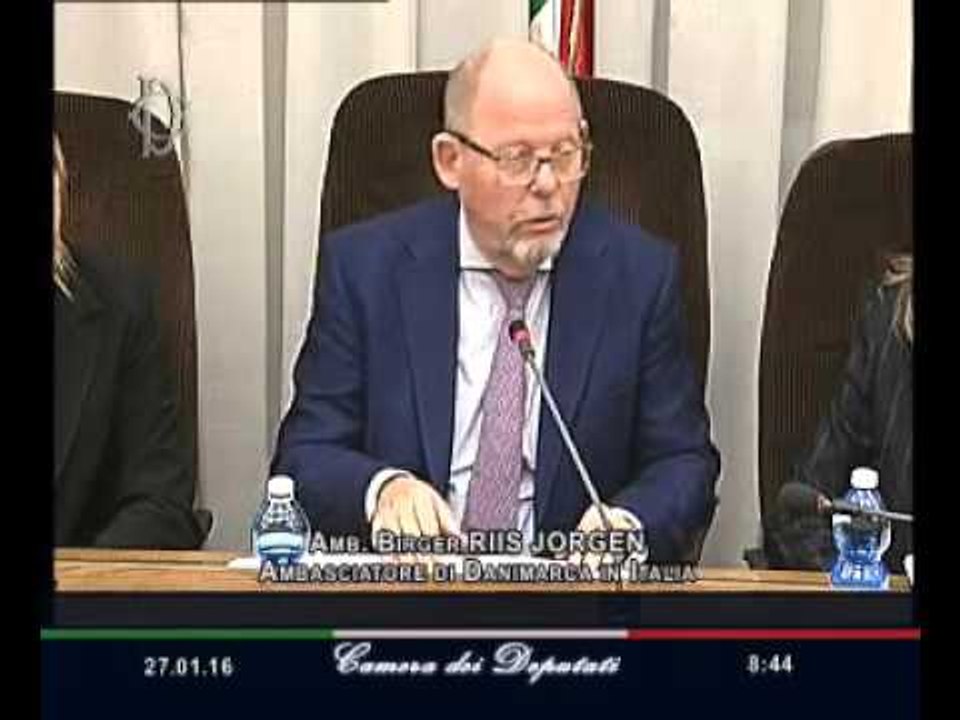 Roma - Audizione ambasciatore di Danimarca in Italia, Riis-Jorgen (27.01.16)