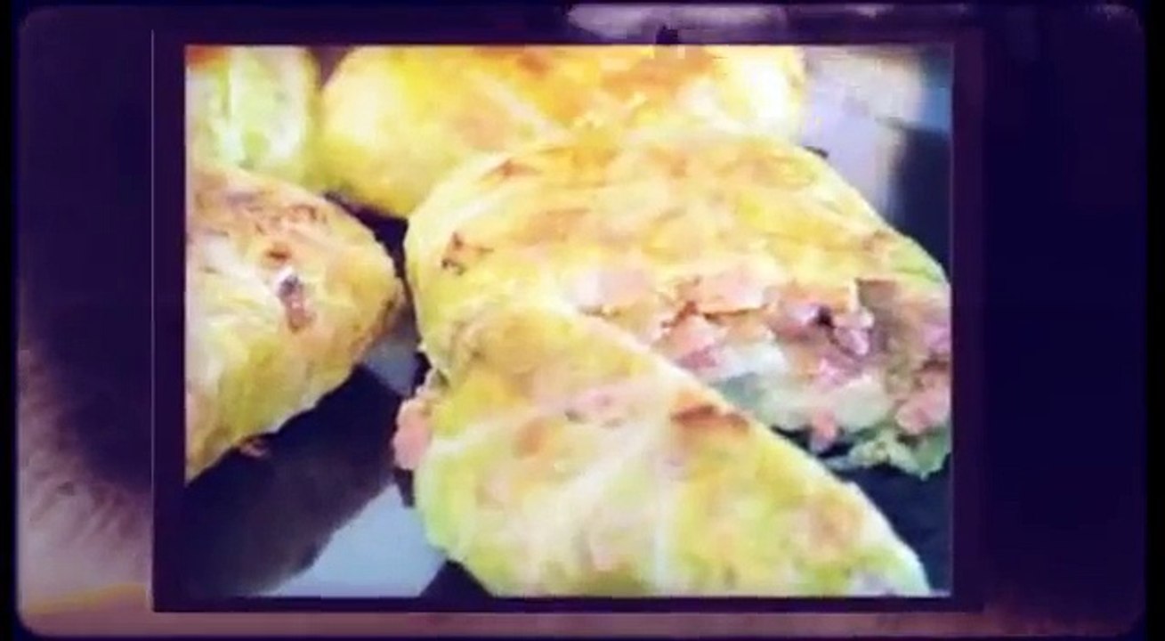 Ricetta veloce Involtini di verza ripieni di orzo,Quick recipe cabbage rolls stuffed with barley,快速配方白菜卷塞满了大麦