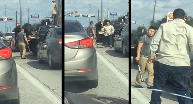 Road rage entre deux automobilistes armés