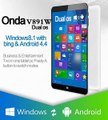 Onda 8.9inch IPS tablet pc V891w dual OS ANDROID WindowS Intel Z3735 Quad Core 2GB 64GB Dual Camera 5.0MP bluetooth WIFI no 3G-in Tablet PCs from Computer