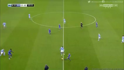 Manchester City 1-1 Everton (Half Time Goals) 27.01.2016