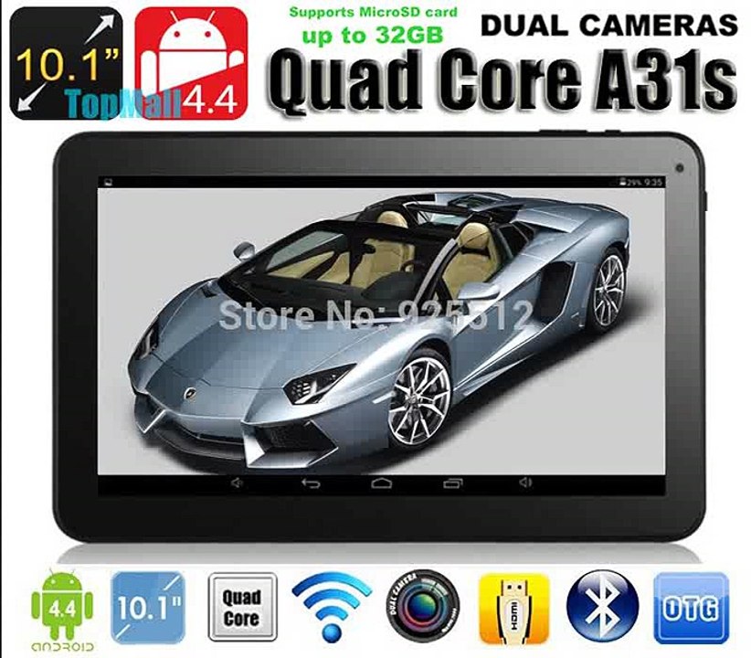 Cheapest 10 inch A31s Quad Core Android 4.4 Tablet PC wifi HDMI Bluetooth Dual Cameras 1GB RAM 16G/32G DHL Free Shipping-in Tablet PCs from Computer
