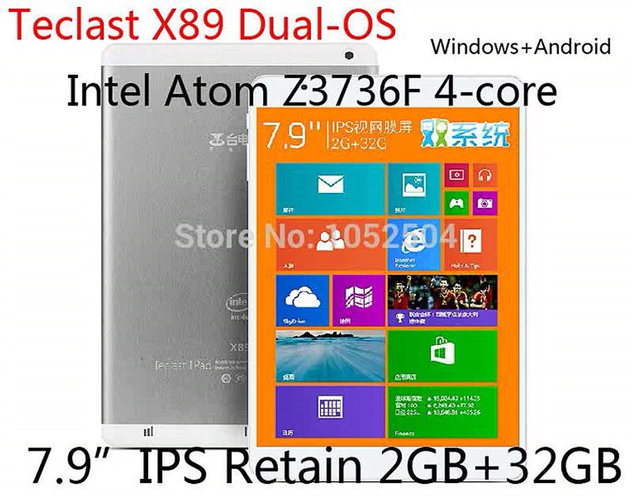 7.9 Teclast X89 Dual boot tablet Intel Quad Core 2.16GHz  IPS Retina 2048x1056 2GB+32GB 2.0+5.0MP Dual Camera WiDi HDMI WIFI-in Tablet PCs from Computer