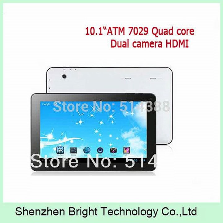 New arrival 10 inch Quad core tablet ATM7029 Android 4.2 HDMI WIFI camera Bluetooth OTG 1GB RAM 8GB/16GB ROM-in Tablet PCs from Computer