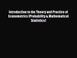 Introduction to the Theory and Practice of Econometrics (Probability & Mathematical Statistics)