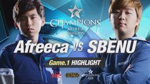 [H/L 2016.01.27] Afreeca vs SBENU Game 1 - RO1 l 롯데 꼬깔콘 LoL Champions Korea Spring 2016