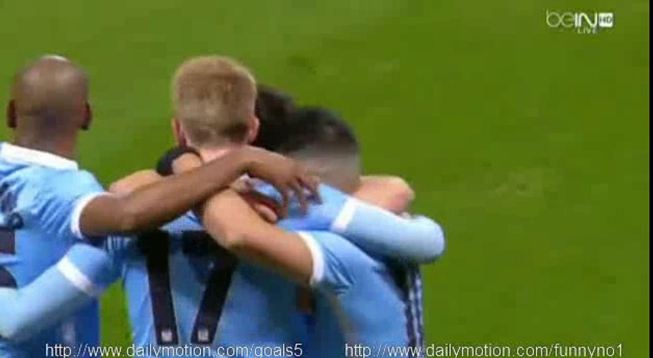 Sergio Aguero Goal Manchester City 3 - 1 Everton Capital One Cup 27-1-2016