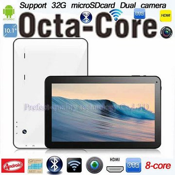 2015 hot octa core 50pcs/lot DHL free shipping 10 inch Android 4.4 OS with Dual Camera Bluetooth WIFI HDMI Android Tablet-in Tablet PCs from Computer