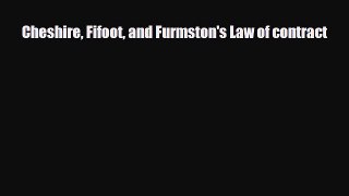 [PDF Download] Cheshire Fifoot and Furmston's Law of contract [Download] Full Ebook