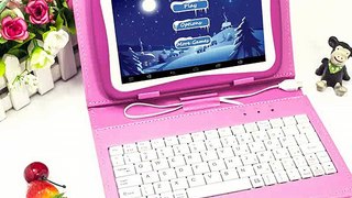 Cute children kid tablet pc 7 Kitkat Android4.4 Quad Core 8G Rom 512mb  Ram 1024*600 OTG for boy and girl with keyboard case-in Tablet PCs from Computer