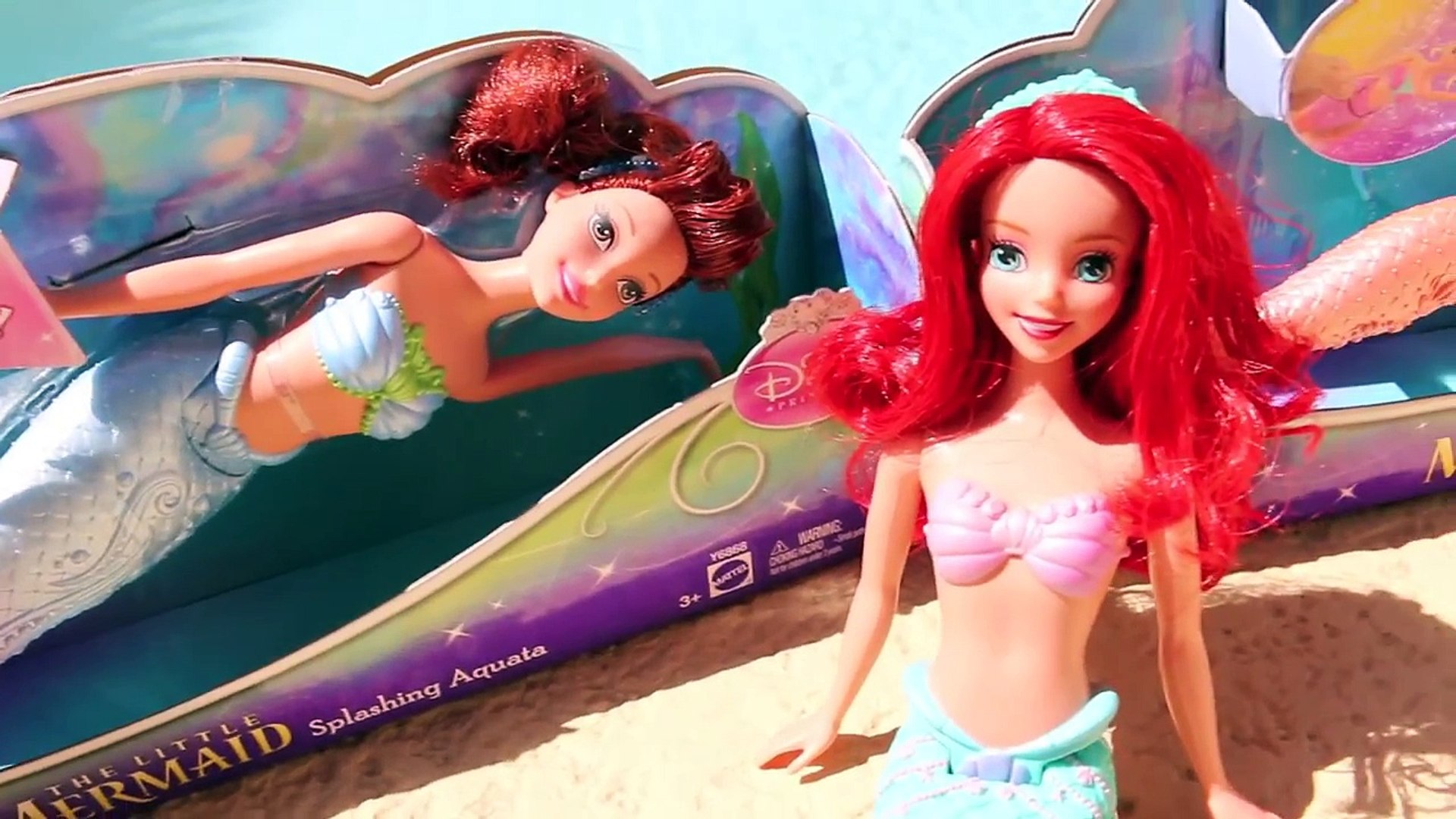 The Little MERMAID!!! Ariel and Her Little Mermaids Sisters Swimming Barbie  Dolls DisneyCa - Dailymotion Video