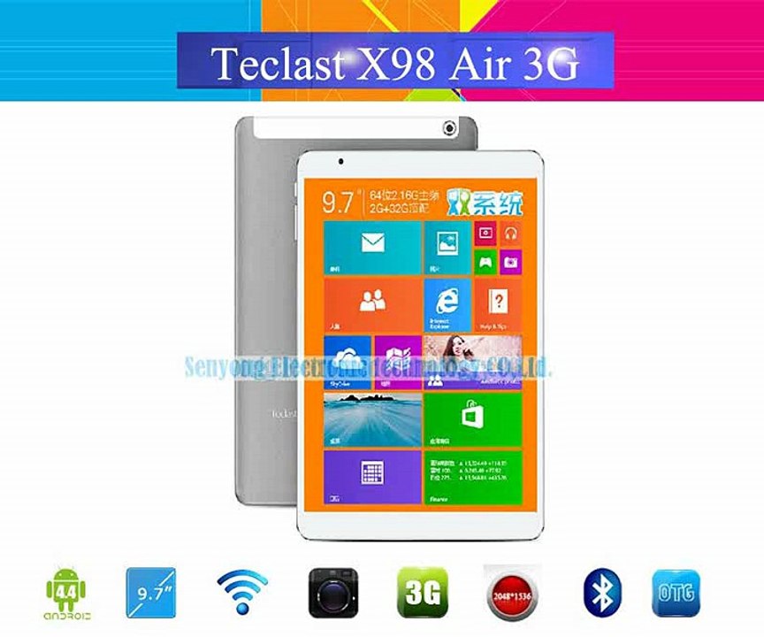 9.7'-'- IPS Teclast X98 Air 3G Dual Boot Tablet PC Android 4.4+ Win8.1/Win10 Z3736F Quad Core WiFi Bluetooth HDMI Phone Call  -in Tablet PCs from Computer