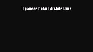 Japanese Detail: Architecture  PDF Download