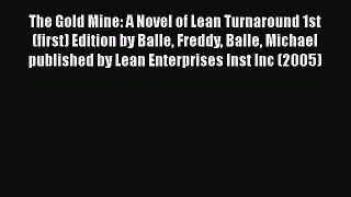 The Gold Mine: A Novel of Lean Turnaround 1st (first) Edition by Balle Freddy Balle Michael