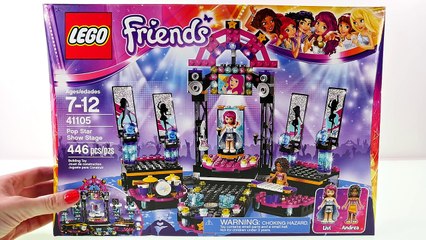 LEGO Friends Pop Star Show Stage #41105 LEGO Rock & Roll Building Toy Unboxing