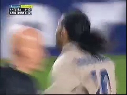 Ronaldinho Goal for Barcelona v Chelsea at Stamford Bridge in 2005