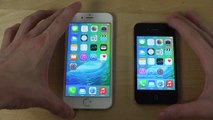 iPhone 6 iOS 9 Beta vs. iPhone 4S iOS 9 Beta - App Opening Speed Test! (4K)