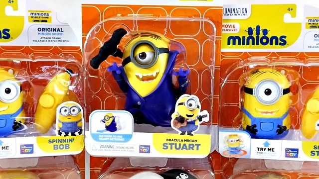 New Grus Minions Collection Dracula Stuart Pirate Caveman Build-A-Minion Spinning Bob DCTC Toys