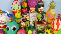 20 Play Doh Eggs Disney Planes Cars Mickey Mouse Vinylmation Simpsons MLP Toys Kinder Surprise Egg