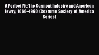 A Perfect Fit: The Garment Industry and American Jewry 1860–1960 (Costume Society of America