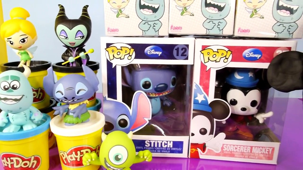 Play Doh Disney Mickey Mouse Sorcerer Pop + Disney Mystery Minis Toys + Surprise Play Dough Egg