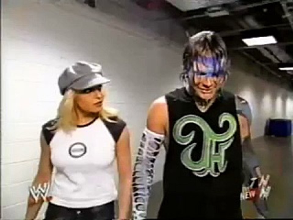 Jeff Hardy and Trish Stratus backstage 2003