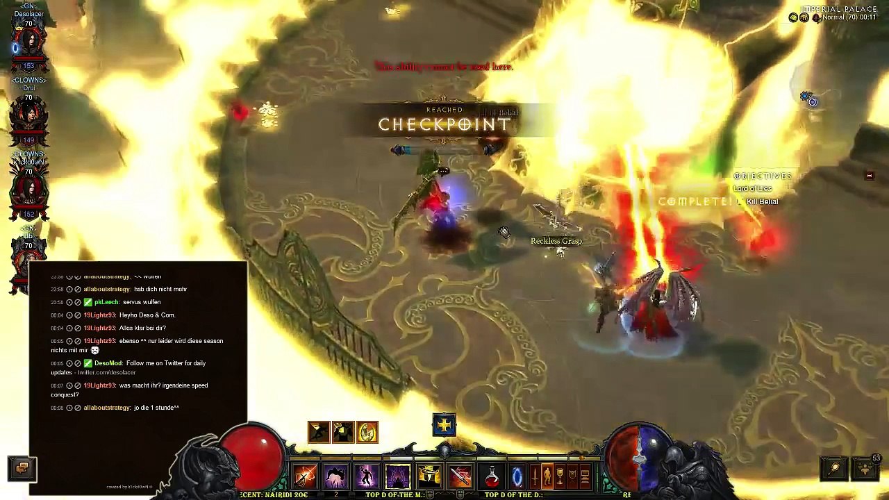 [Diablo 3] S5 HC EU Rank #1 Speed Racer Conquest (Full Run)