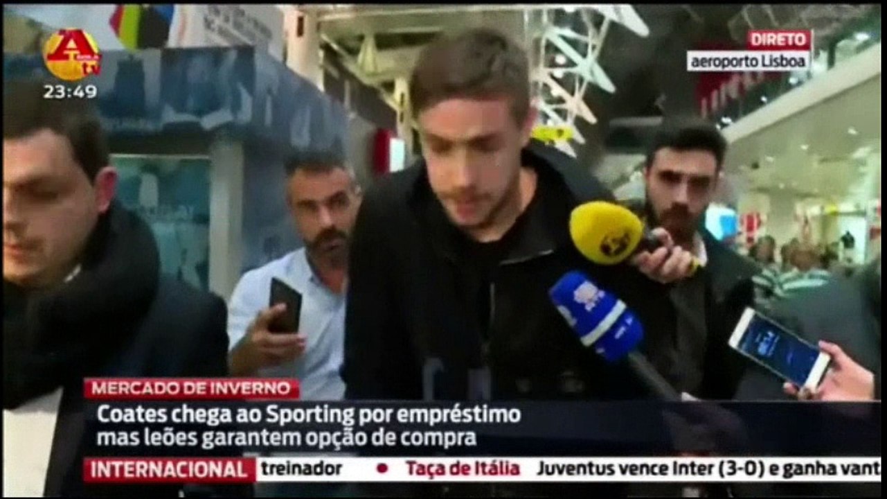 Chegada de Sebastian Coates a Portugal
