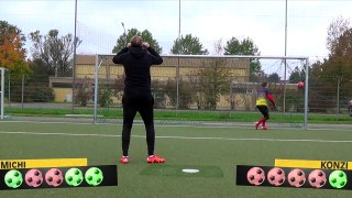 FUNNY FOOTBALL CHALLENGES • KONZI vs MICHI