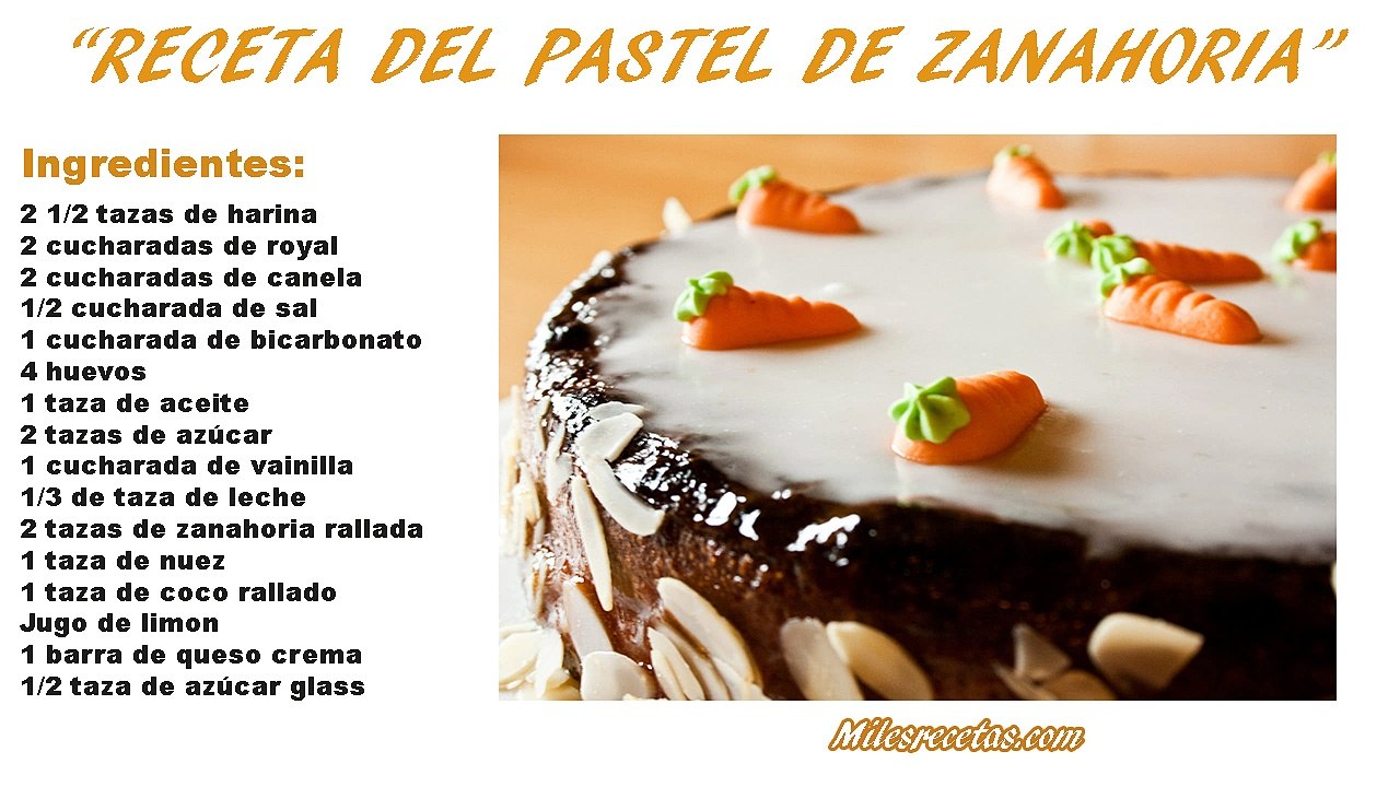 Como Hacer Un Bizcocho De Zanahoria