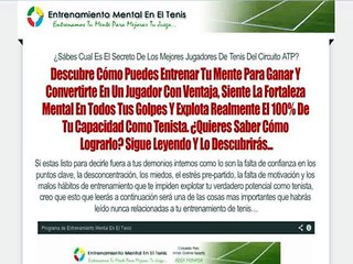 Entrenamiento Mental En El Tenis