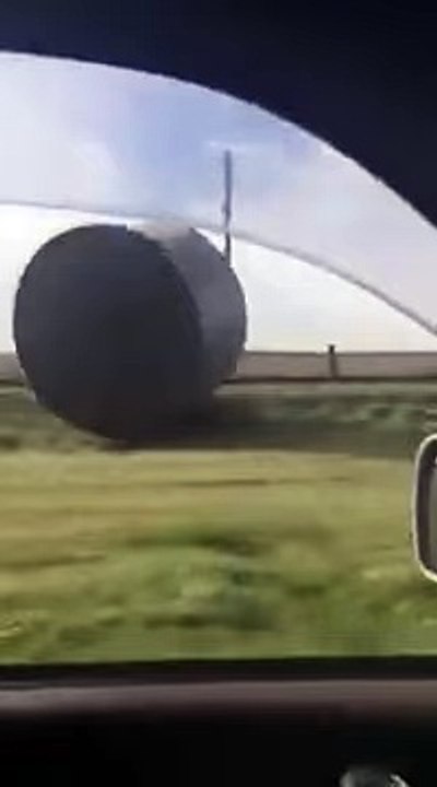 Canterbury gales blow giant water tank into the road