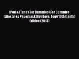 [PDF Download] iPod & iTunes For Dummies (For Dummies (Lifestyles Paperback)) by Bove Tony