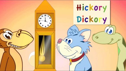 Hickory Dickory Dock Nursery Rhyme | Cartoon Animation Songs For Children