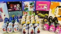 PRANK! New Frozen Hello Kitty Monster High Dora The Explorer Toy Story Surprise Eggs DCTC