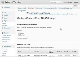Wishlist Member Backup Security Hole and Fix