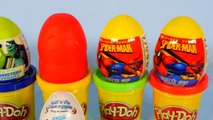 Play Doh Kinder Surprise Eggs Spiderman Disney Pixar Monsters University Egg Toys Play Dough
