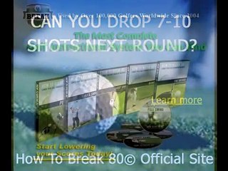 How To Break 80 And Shoot Like The Pros Instruction Training Program