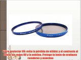 Polaroid Optics kit de dos filtros de 72 mm de revestimiento m?ltiple AZUL (MC UV CPL)