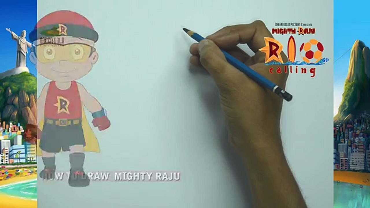 how to draw mighty raju