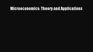 (PDF Download) Microeconomics: Theory and Applications PDF