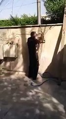 Baba Gets Electric Shock Funny Video